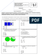 Evaluación Fracciones Sumas y Restas