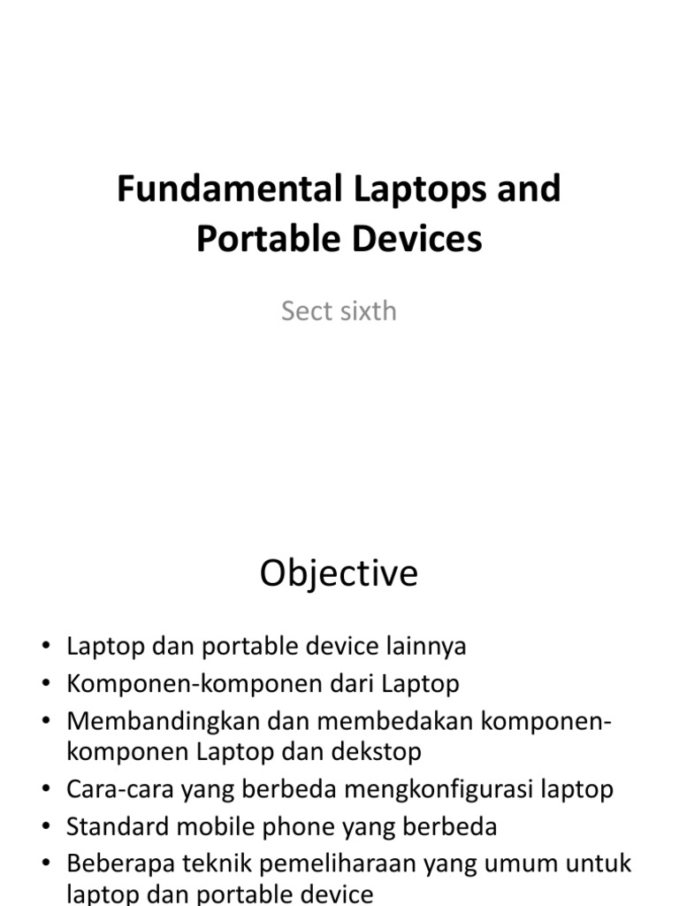 Fundamental Laptops and Portable Devices PDF Laptop Personal