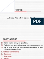 Leader's Profile: A Group Project in Values Ed 13
