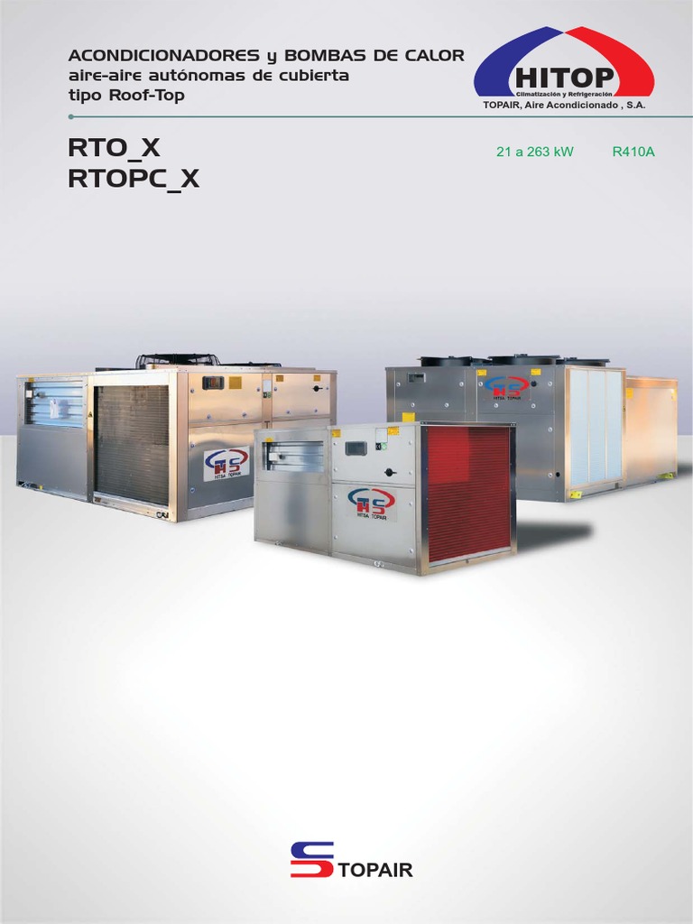 Unidades Roof-Top R410A de TOPAIR | PDF | Bomba de calor | Hvac