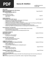 Gianna Wohlfort Resume