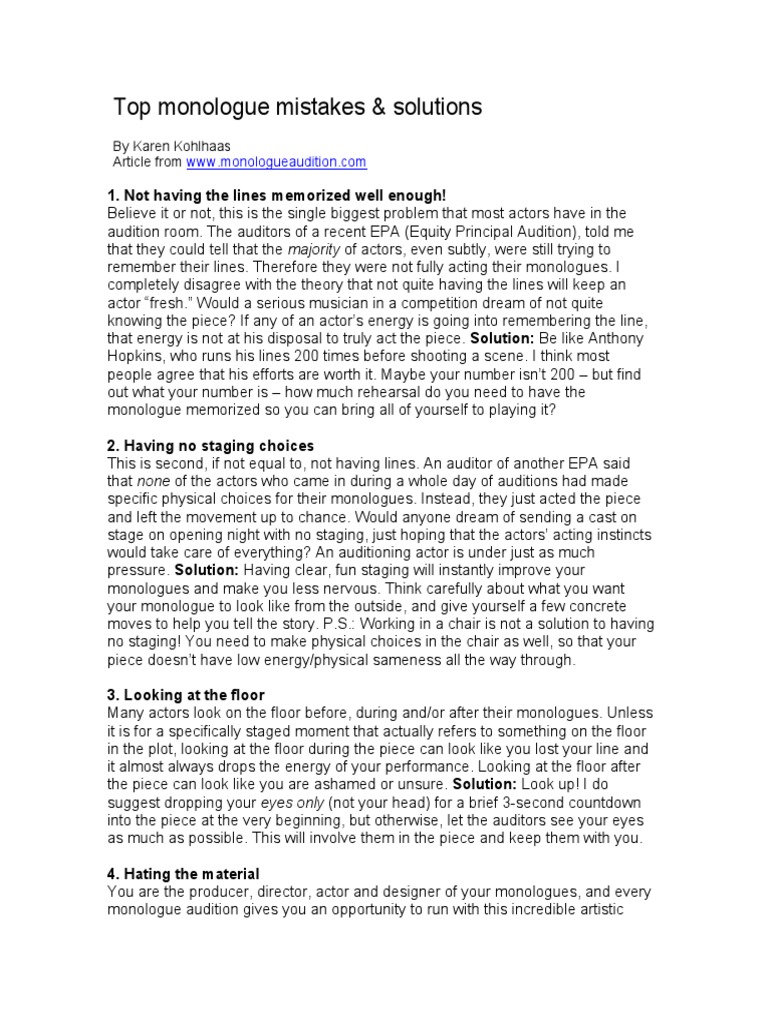 Tips on how to write a dramatic monologue image