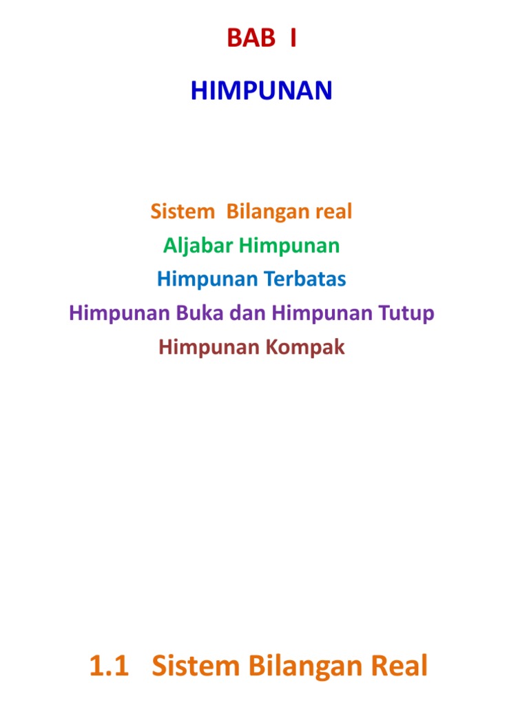 Bab 1 Himpunan
