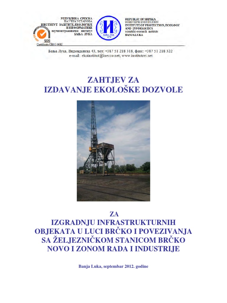 Zahtjev Za Izdavanje Ek Dozvole-Luka Brcko