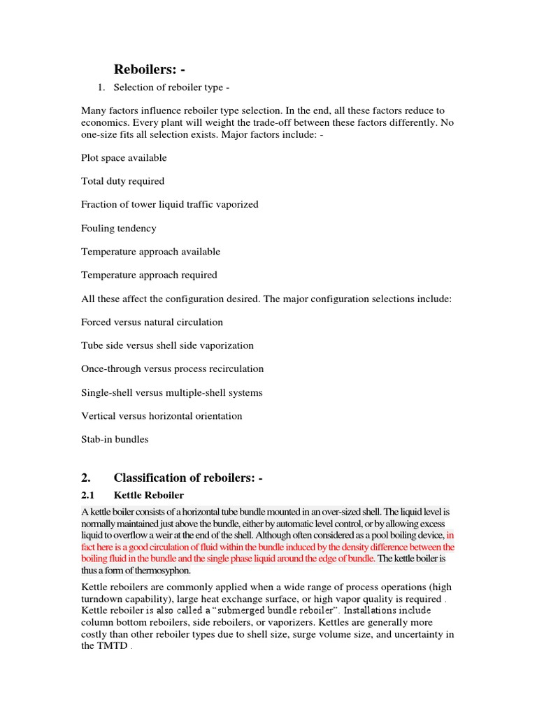 Kettle Reboiler PDF Heat Transfer Liquids