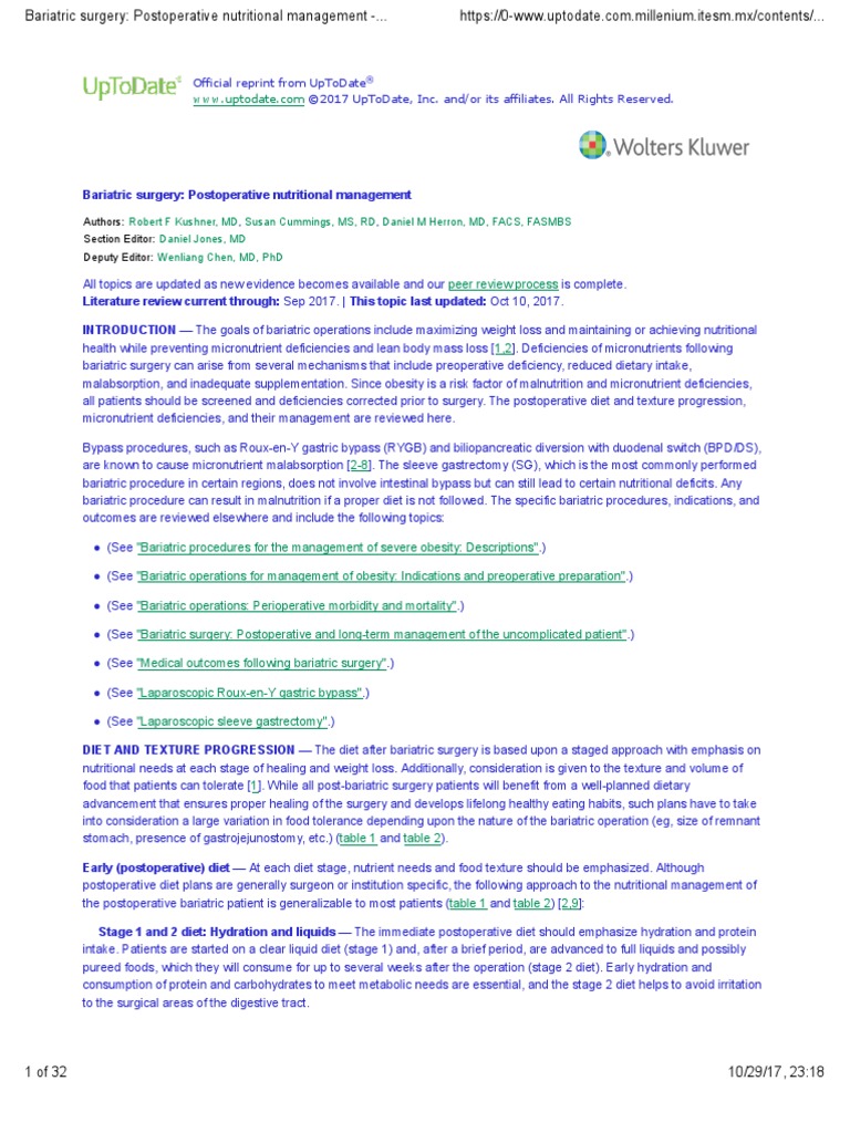 BARIATRIC SURGERY NUTRITION GUIDELINES visual data 5