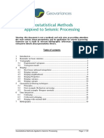 Geostatistics for Seismic Processing