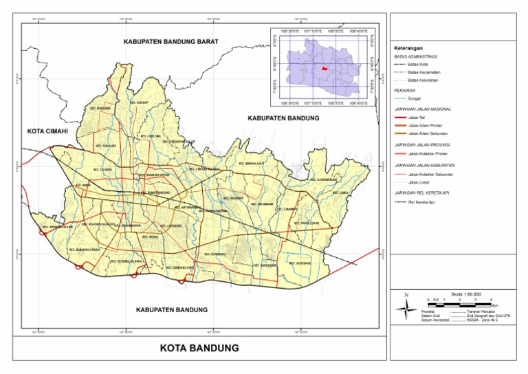 Peta Dasar Kota Bandung Kecamatan | PDF