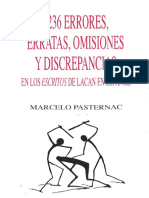 1236 errores, erratas, omisiones y discrepancias en los Escritos de Lacan en español - Marcelo Pasternac.pdf