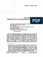 Naturaleza e Imperativo Categórico en Kant PDF