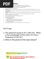 Wave Calculations Worksheet | PDF | Waves | Frequency