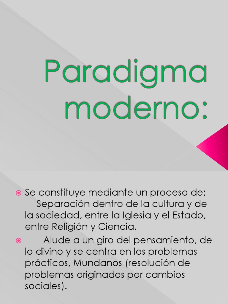 Paradigma de la Modernidad y Posmodernidad | PDF | Modernidad | Razón