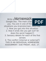 Contents of the Dead Man's Pocket Homework