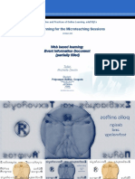 Initial Planning For The Microteaching Sessions: Web Based Learning: Event Information Document (Partially Filled)