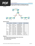 2.2.2.4 Packet Tracer - Configuring IPv4 Static and Default Routes Instructions1