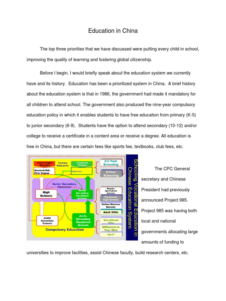 China Education | PDF | Traditions | Quality Of Life