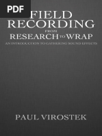 Field Recording From Research to Wrap Sample 1.1