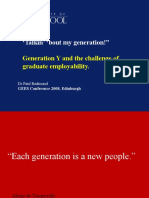 Talkin' Bout My Generation!": Generation Y and The Challenge of Graduate Employability