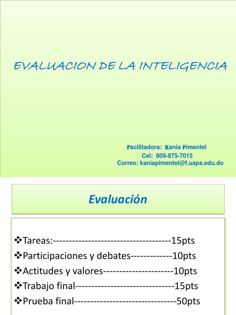 Evaluación de la Inteligencia y Tests | PDF | Inteligencia | Cociente ...