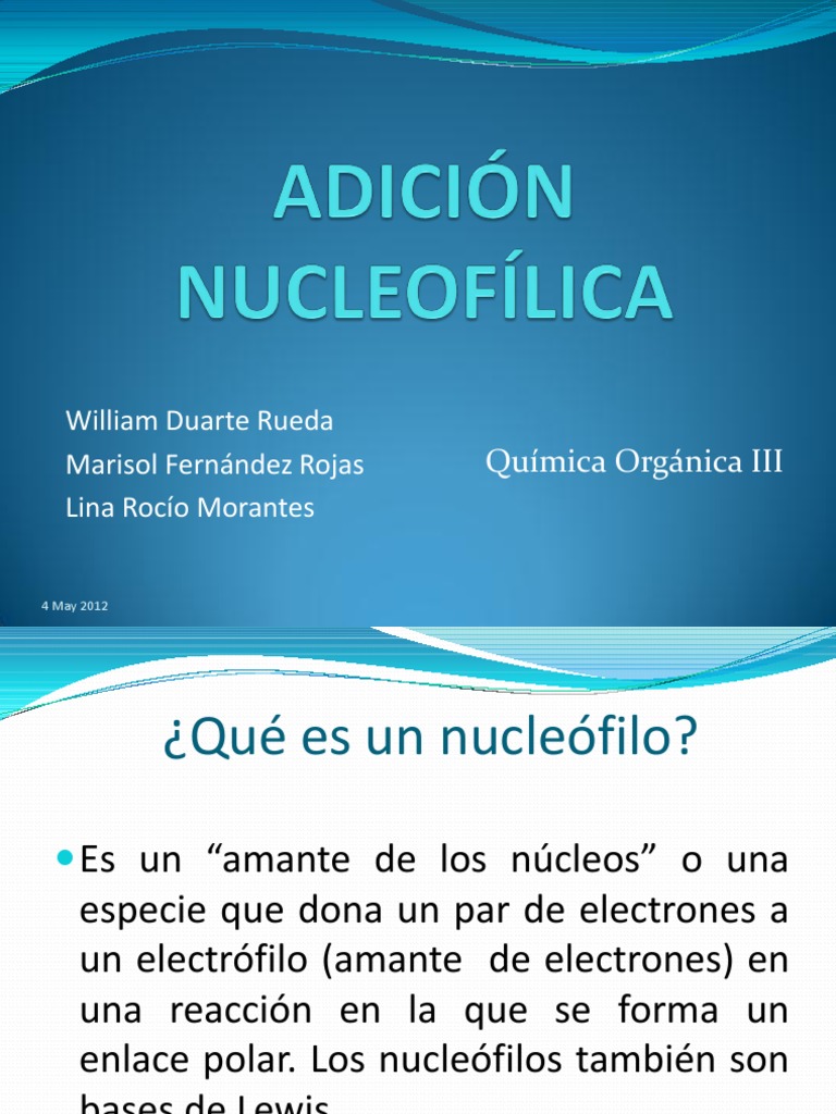 Adicion Nucleofilica PDF Cetona Reacciones químicas