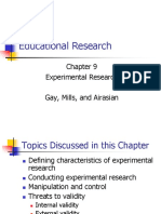 Educational Research: Experimental Research Gay, Mills, and Airasian