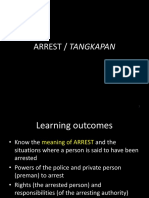 Criminal Procedure - ARREST