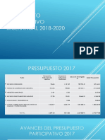 Presupuesto Participativo Multianual 2018-2020