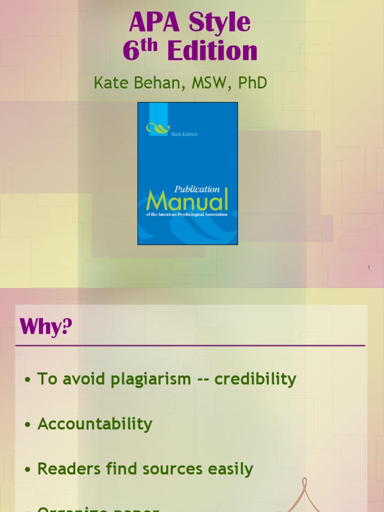 APA Style PowerPoint Abstract (Summary) Citation