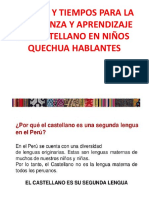 Espacios y Tiempos Para La Enseñanza y Aprendizaje L2