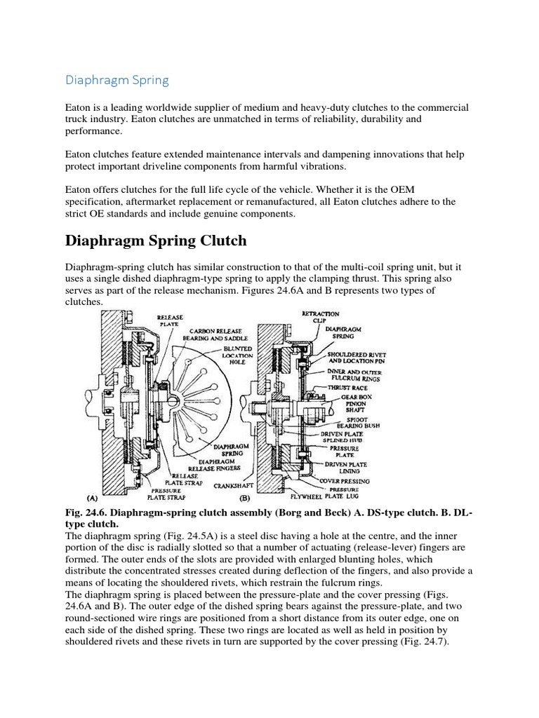 Diaphragm Spring Clutch Clutch Transportation Engineering