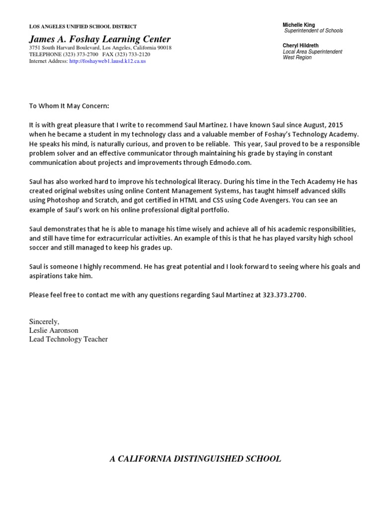 Recommendation for Saul Martinez | PDF | Learning | Behavior Modification