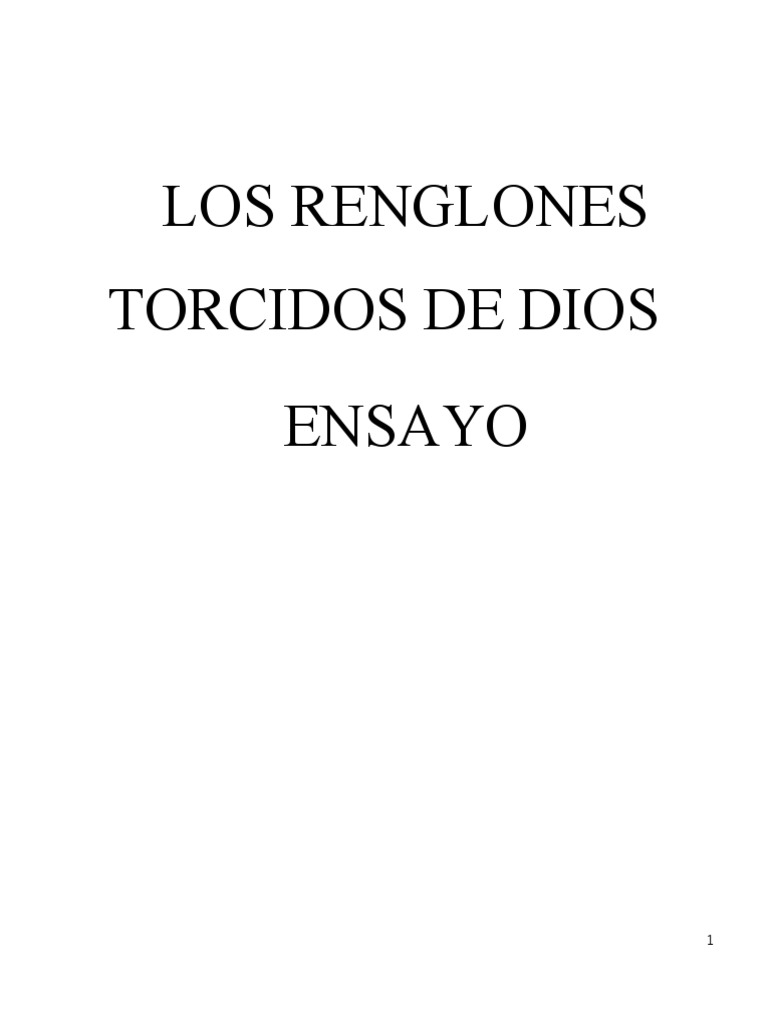 18+ Los Renglones Torcidos De Dios Sinopsis Images