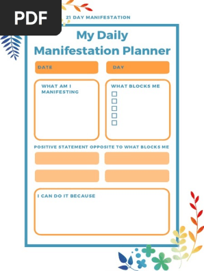 21 Day Manifestation Planner