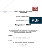 PROYECTO DE TESIS DE  JUSTICIA RESTAURATIVA- DOCTORADO 1 DMA.doc