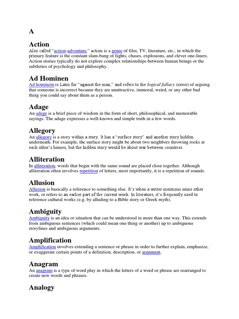 Glossary of Literary Terms Poetry Fairies