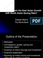 Can India Attain The East Asian Growth With South Asian Saving Rate?