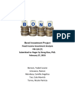 Bond Investment Project Fixed Income Investment Analysis Fin 123 (Y) Submitted To: Roger Sy Siong Kiao, Phd. February 27, 2015