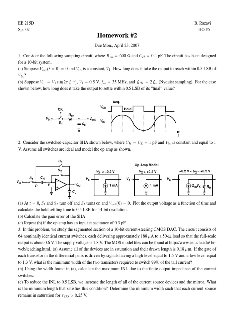 215D HW2 PDF Capacitor Electronics