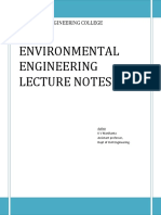 Environmental Engineering Lecture Notes