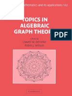 Lowell W Beineke Robin J Wilson Peter J Cameron Topics in Algebraic Graph Theory PDF