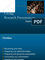 Giving Research Presentations: Stephanie Pfirman