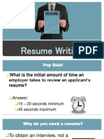 Resume Writing Powerpoint