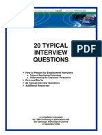 20 Typical Interview Questions