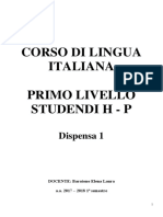 Lingua Italiana I Livello-Studenti
