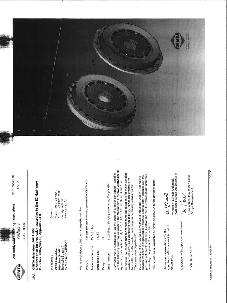CENTA - Assembly and Operating Instructions | PDF