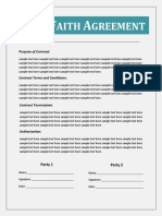 Good Faith Agreement