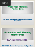 EGN 5620 Enterprise Production Planning Master Data