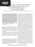 Experimental Study of Thrusts of A Cylindrical Linear Synchronous Motor With One or More YBCO Bulk Magnets As The Excitation System