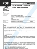 NBR 14859-2 - 2002 - Laje Pré-Fabricada - Requisitos - Parte 2 - Lajes Bidirecionais