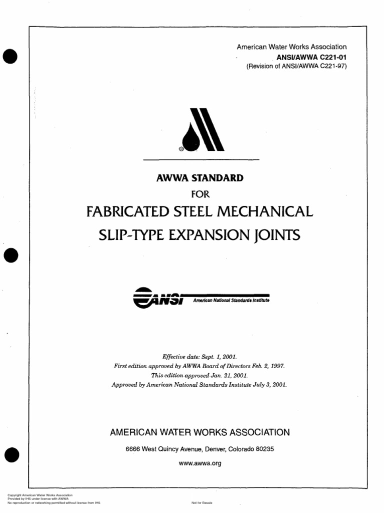Awwa C221 PDF | PDF | Screw | Pipe (Fluid Conveyance)